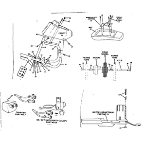 Power Ped 10-Inch 2 Diagram and Parts List for 2001  Power Wheels Ride-On Cars